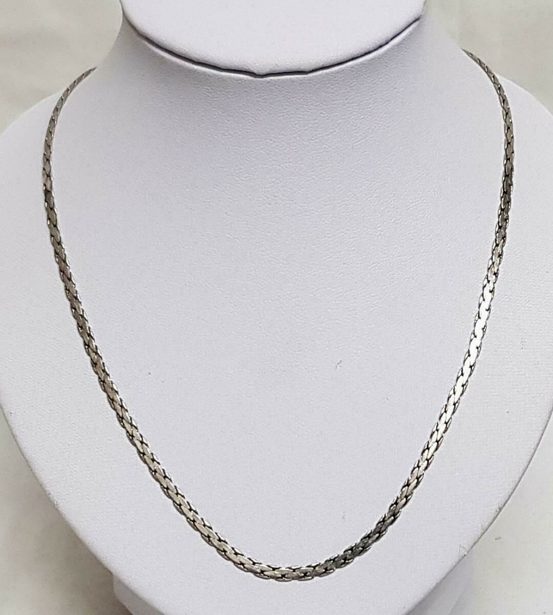 Collier sautoir vintage en métal argenté tbe - Montres & Bijoux
