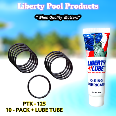 47-0256-06-R O-Rings Compatible PTK-125 (10-PACK+LUBE) For Jacuzzi Filter O- ring