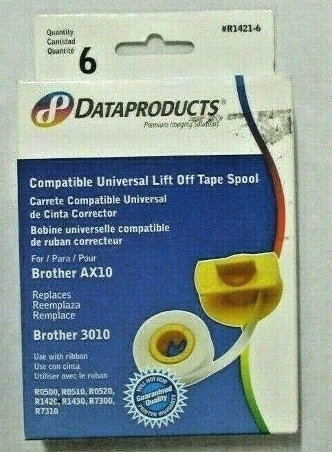 Dataproducts Universal Lift Off Tape Spools 6 Spools for Brother AX10 # R1421-6 Dataproducts Universal Lift Off Tape Spools 6 Spools for Brother AX10 # R1421-6