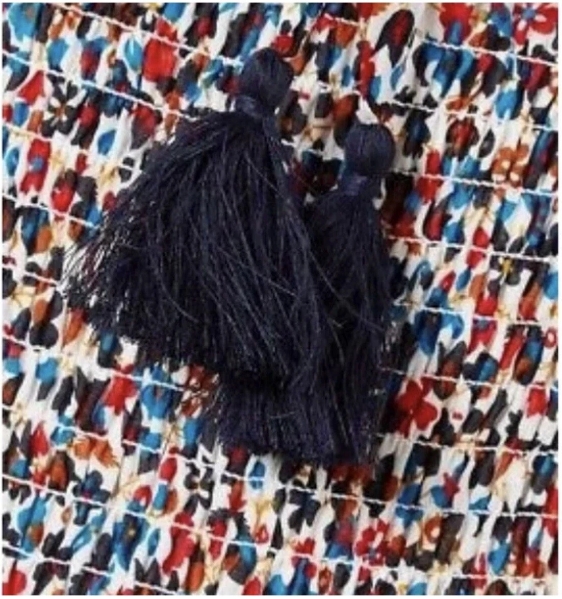 Abito Tory Burch nuovo con etichette fiori selvatici smocked spalle scoperte X Large $398