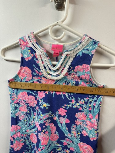 Lilly Pulitzer Girls L 8-10 Cotton blend Dress Floral Kids Beach Terry Lined - Picture 4 of 7