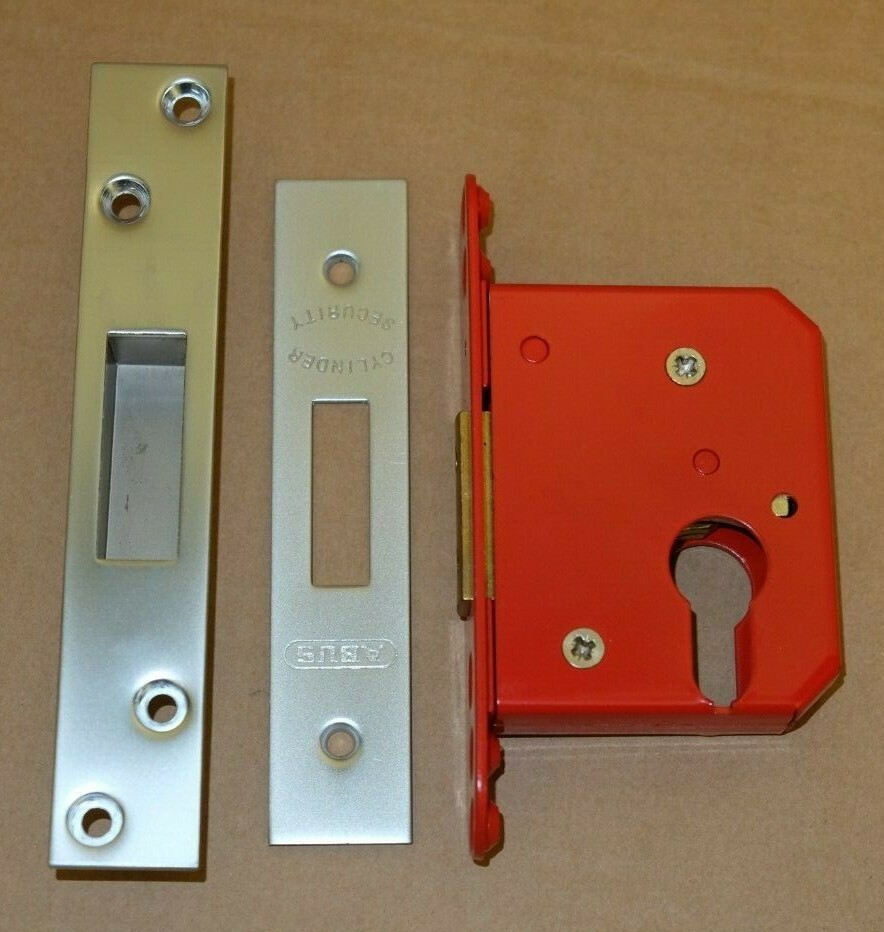 Abus 64mm MORTICE DEADLOCK Euro Profile SCP Extra Security - Satin Chrome