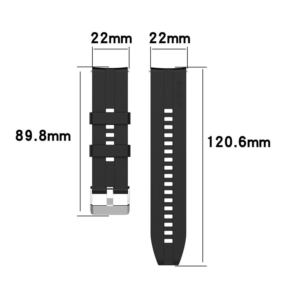 22MM Silver Buckle Watch Strap Wristband Bracelet for Huawei Watch3 Watch3 Pro - Image 4 of 4