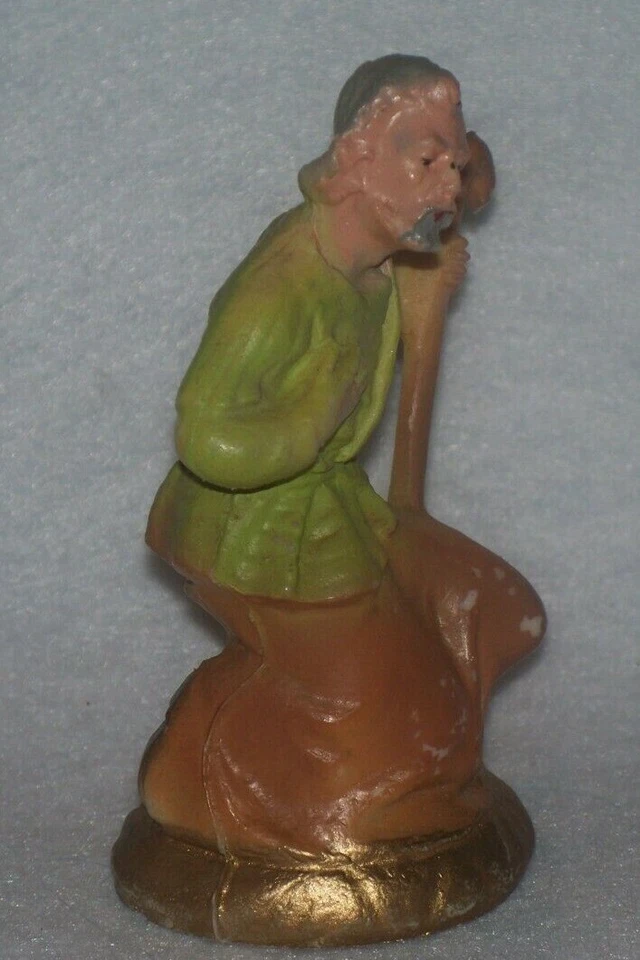 ANTIGUA FIGURA BELÉN PASTOR NAVIDAD PLÁSTICO CELULOIDE ANTIGUO DE COLECCIÓN Foto 4 de 4