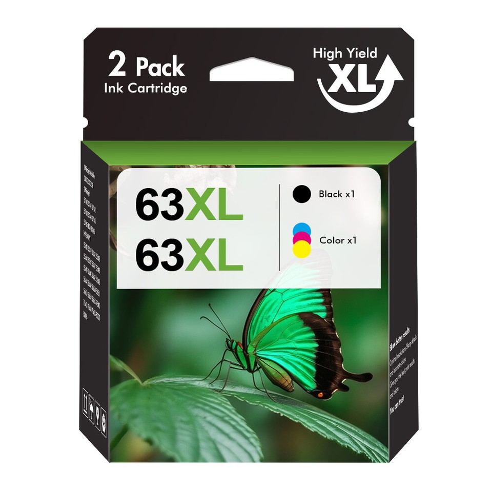 63 XL Ink Cartridges for HP Envy 4516 4520 4522 OfficeJet 3830 4650 ...