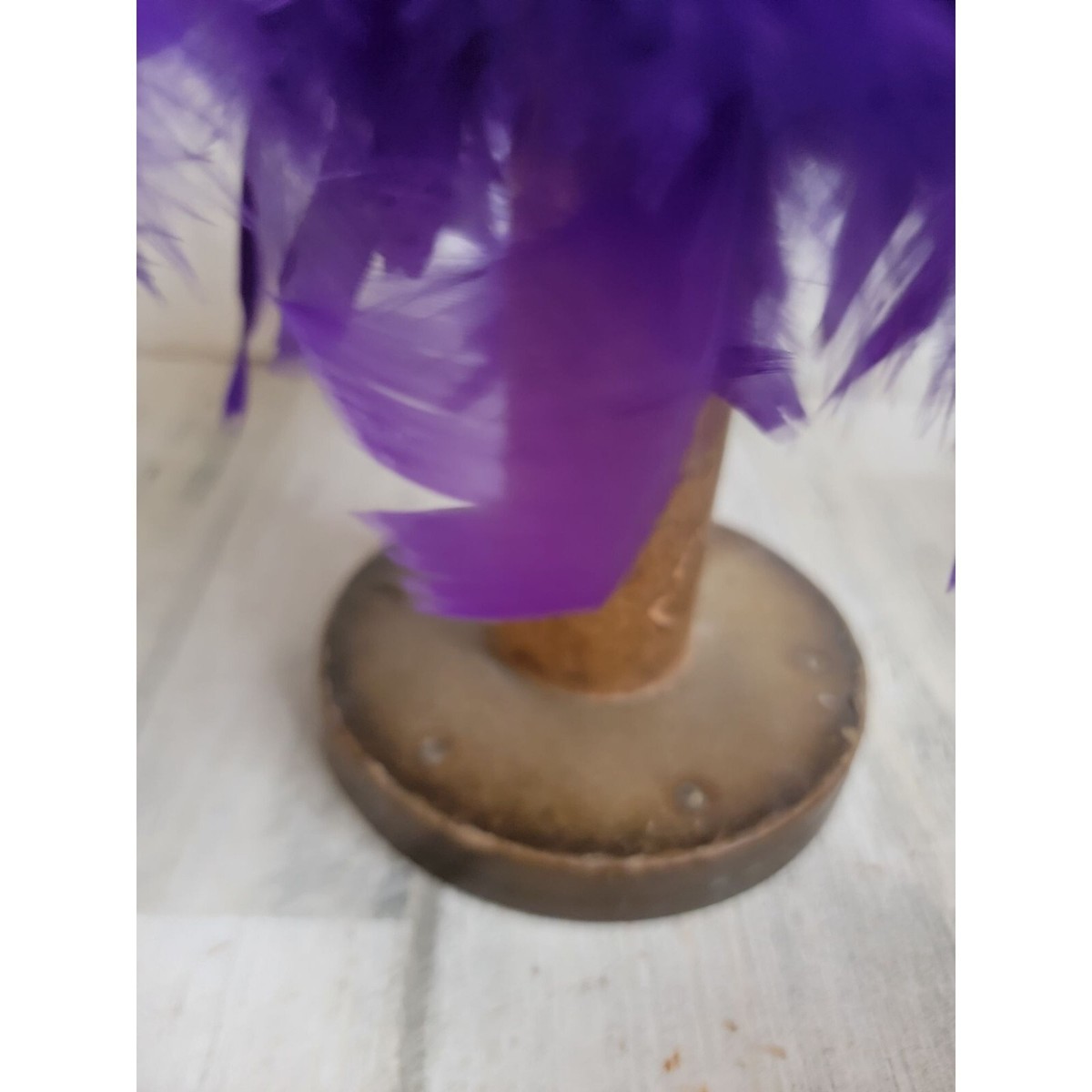 Mary Jean red hat stand feather collectible decorMary Jean 