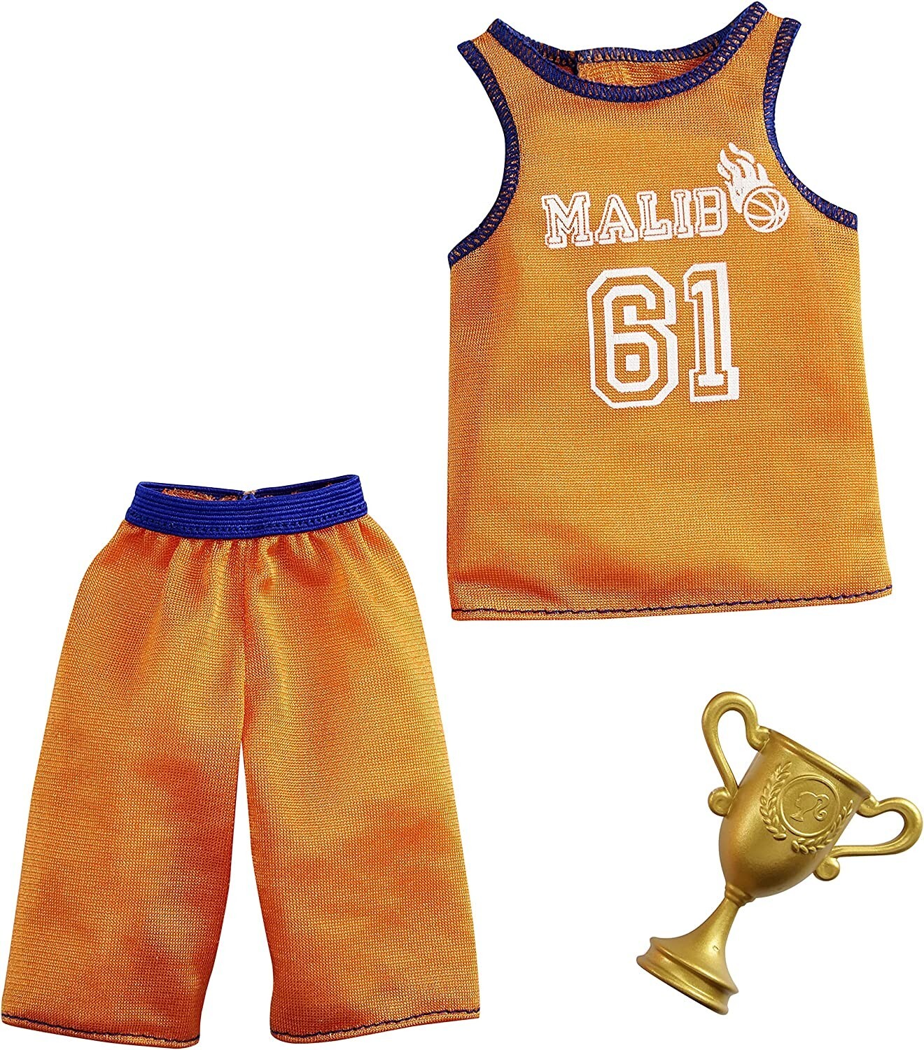 Barbie Ken Career Fashion Pack Orange Basketball Jersey, Shorts