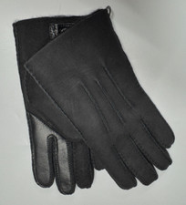 UGG Black Sheepskin Gloves Large 3 Point Shearling Men's Winter Touch Screen