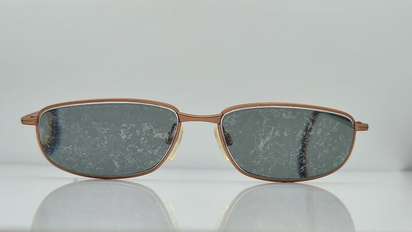 Vintage Hudson Brown Oval Sunglass Frames Without Lenses