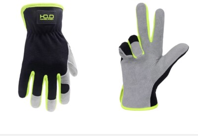 Handylandy Handschuhe Arbeit Gartenarbeit Sicherheit Gr. XXL schwarz dornenfest Rindspaltleder