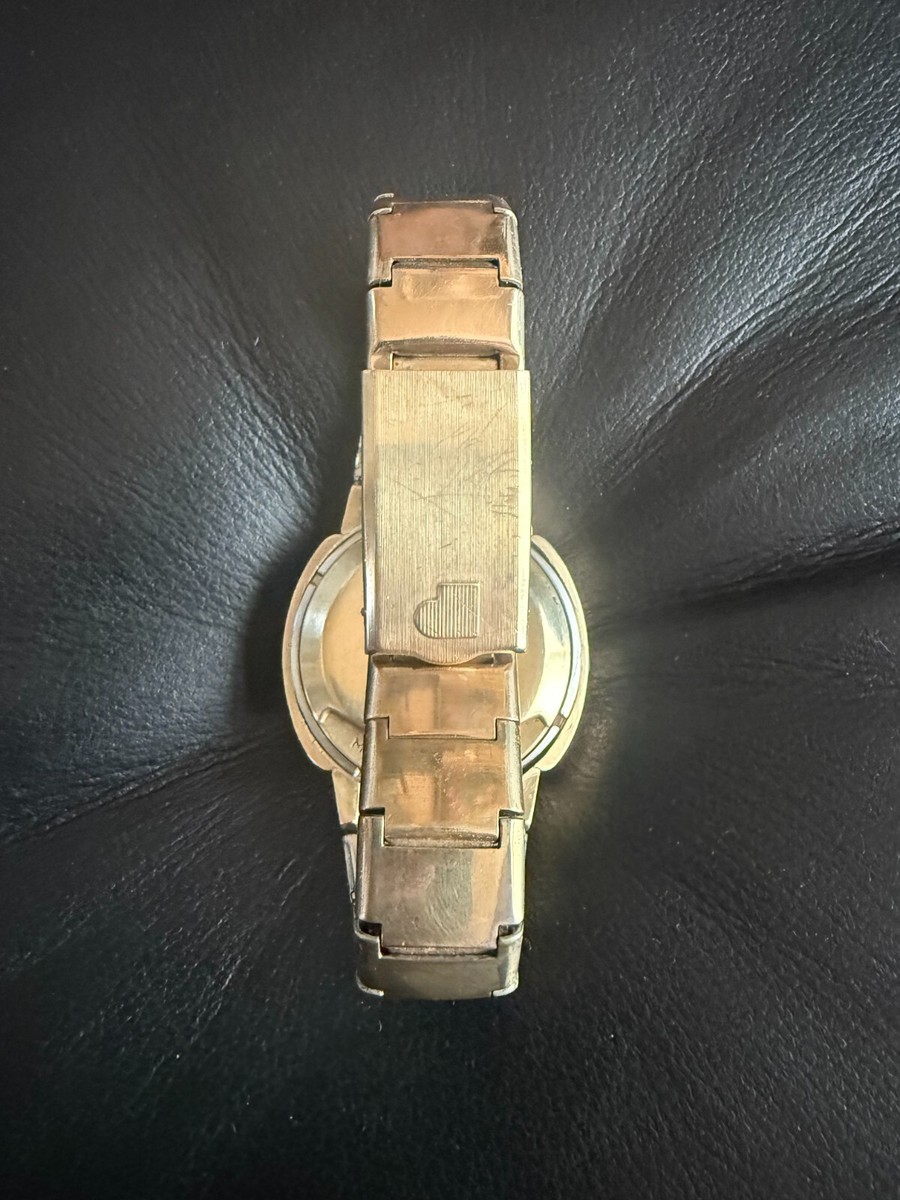 1973 Pulsar LED P3 Time Computer 14k Gold Filled Mens Wrist Watch