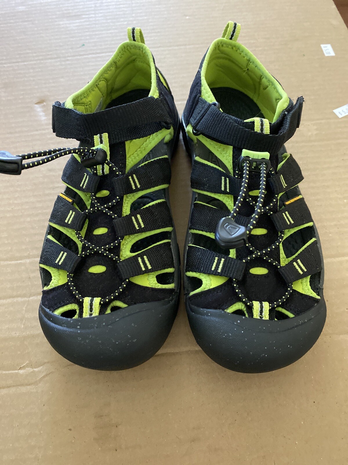 SANDALI ACQUA KEEN donna neri da trekking scarpe lacci in corda elastica taglia 6.