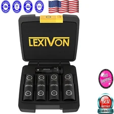 Durable 5-Piece Lug Nut Impact Socket Set with Rustproof Design & Extension Bar