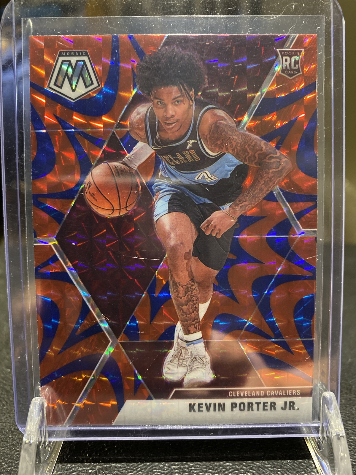 2019-20 panini Mosaic Kevin Porter JR Blue Reactive Prizm RC #248 Cavaliers