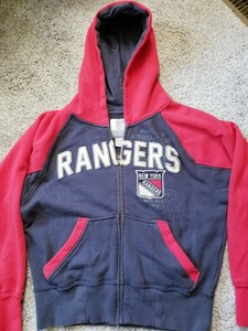 rangers zip up hoodie