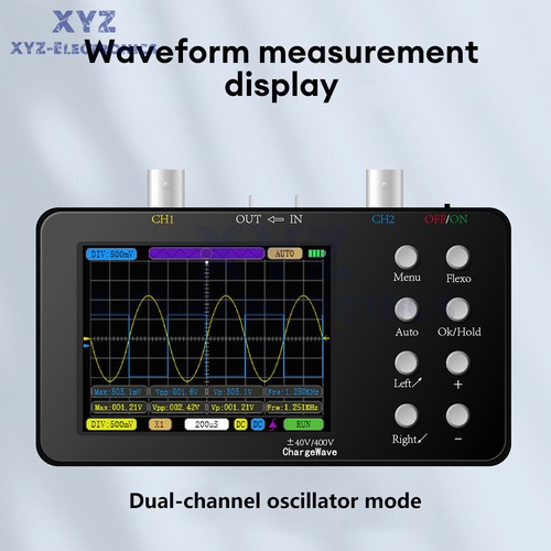 3.2 inch LCD Digital Oscilloscope Bandwidth 10MHZ Dual Channel Signal Generator - Picture 2 of 16