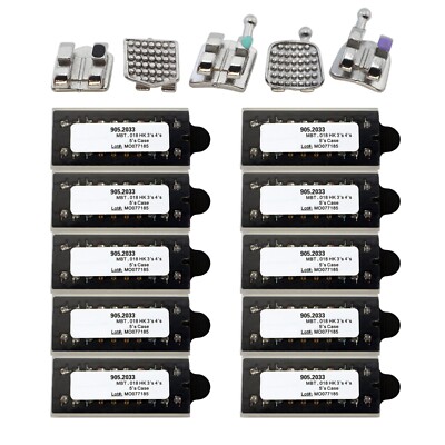 Orthodontic Brackets Braces OC orthodoncia MIM MBT 018 345 Hooks 5-5 10 Kits