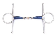 NY Tack Full Cheek Sweet Iron Copper Inlaid Peanut Lozenge Snaffle Horse Bit