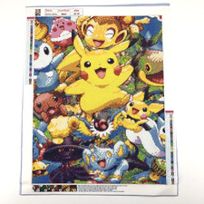 Completed Pokemon Pikachu Diamond Painting Wall Art HG661 40-50 15.5x19.5