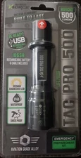 X4orce Tac Pro 500 - Rechargeable flashlight- USB Rechargeable Power