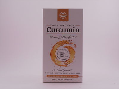 Solgar Curcumin Full Spectrum 185x 24 Hour Support 60 Softgels