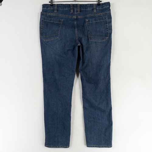 Pantalones de mezclilla tácticos 5,11 40 x 34 azules ajustados rectos multi bolsillo trabajo informal - Imagen 3 de 9