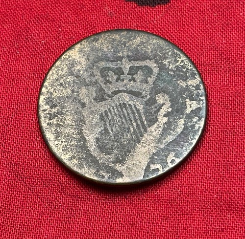 1776 George III Ireland Independence Halfpenny Colonial USA Key Date!!! Rare - Picture 3 of 8