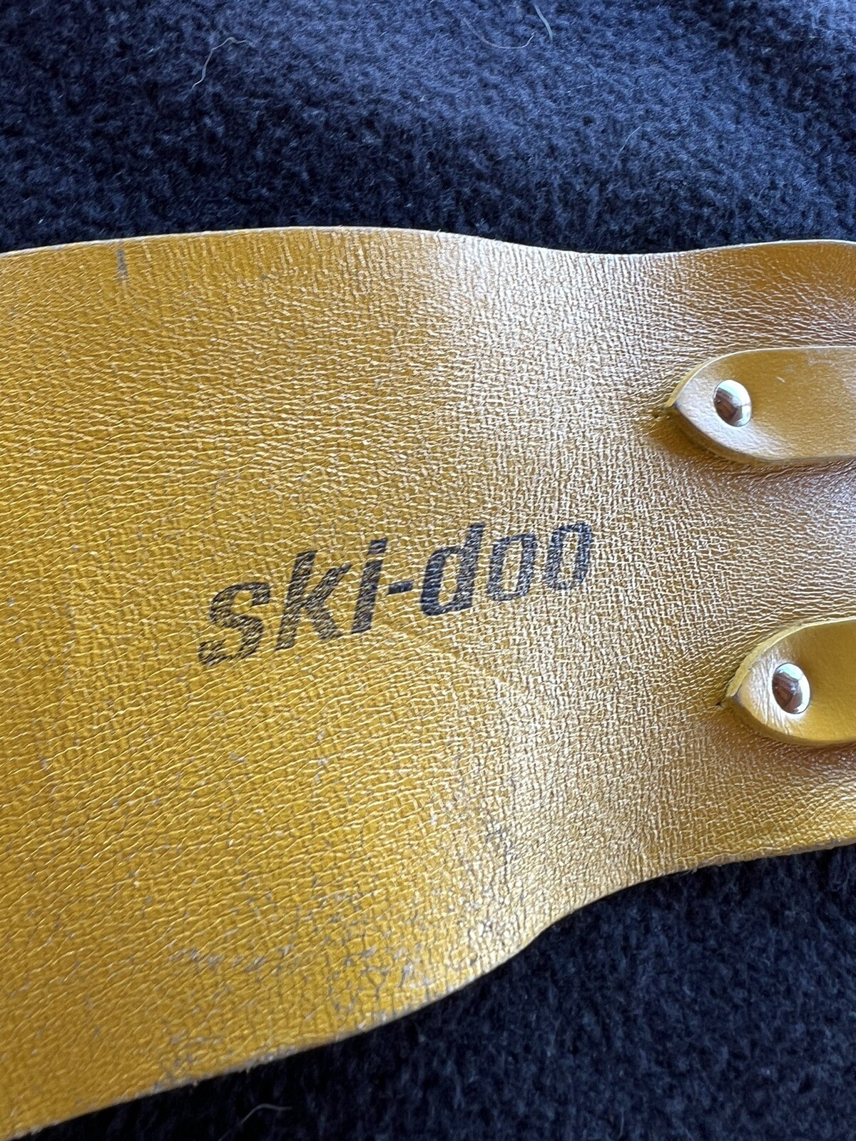 Vintage SkiDoo Snowmobile Rare Racing Kidney Leather Belt Yellow 30ish eBay