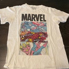 Marvel Comic Capitan America Spider-Man Men’s Size Medium Tee Shirt