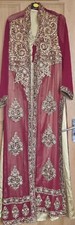 Red and gold embellished long dress brand new