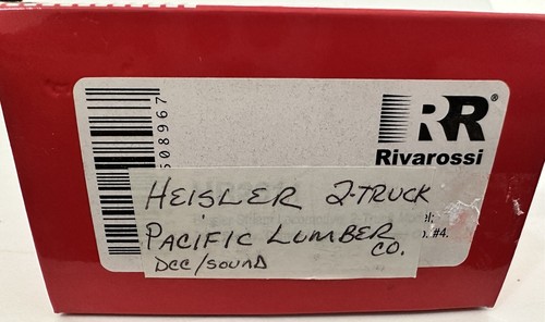 Rivarossi HO Heisler Steam Loco, 2 Trucks The Pacific Lumber Co, Cali DCC, Sound - Picture 4 of 6