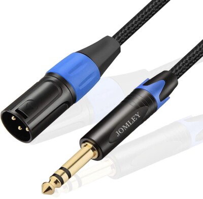 COLICOLY Balanced XLR Male To 1/8 Inch TRS Jack Cable Quarter Inch 3 Ft