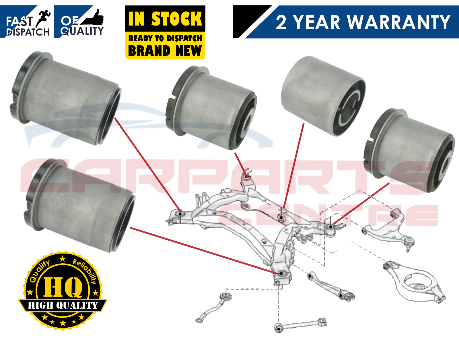 FOR NISSAN ELGRAND E51 20022010 FRONT SUBFRAME MOUNT MOUNTING BUSHES 5