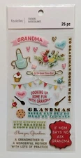 Grandma Clear Flat Scrapbooking Stickers by Recollections 