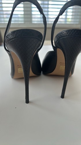ALDO Rhiraniel Black Leather Heels - Picture 8 of 9