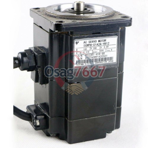 ONE Yaskawa SGMPH-01A2A-YR12 Servo Motor Used - Picture 4 of 4
