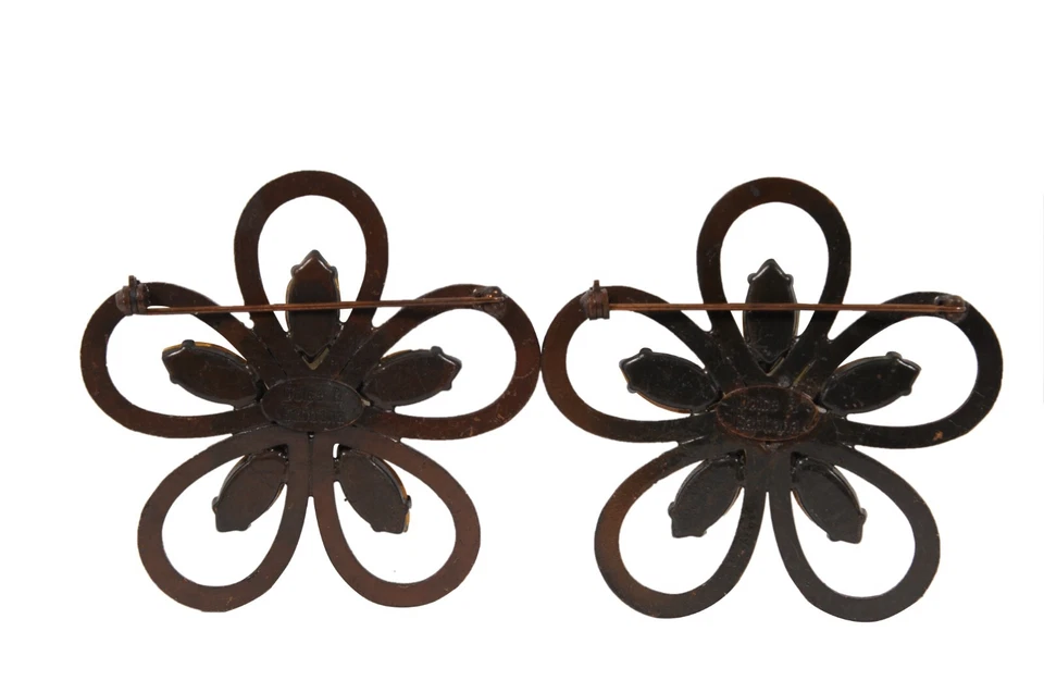 Dolce & Gabbana Vitnage Dos Vintage Flor Jade Verde Prendedor Chaqueta Broche Estrella Foto 2 de 4