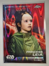 PRINCESS LEIA 2024 TOPPS CHROME STAR WARS 69 RED RAYWAVE REFRACTOR