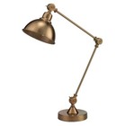 Alden Décor Timothy Metal Adjustable Table Lamp, Antique Antique Brass