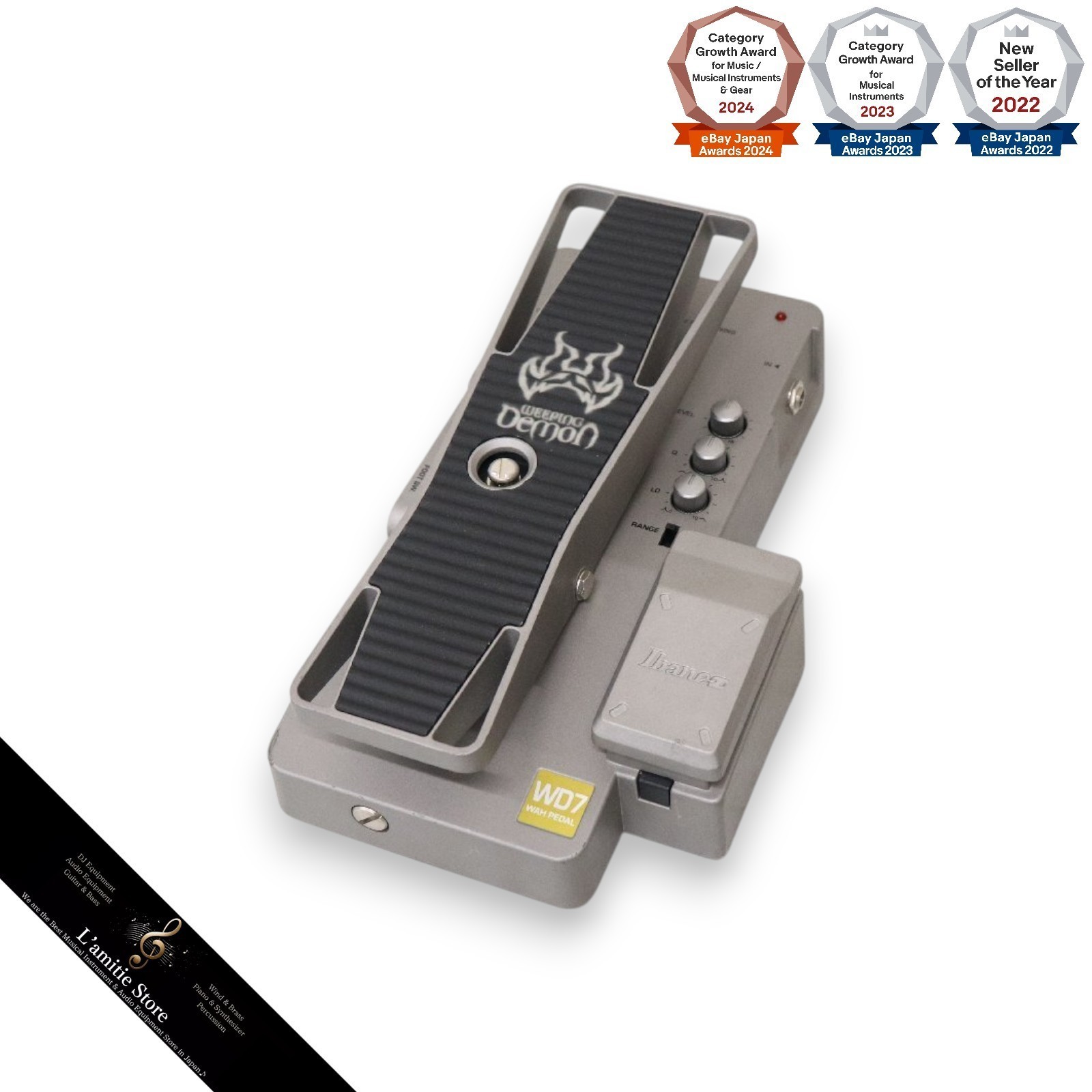 Pédale d'effet basse guitare Ibanez Wd7 Weeping Demon Wah Wd 7