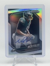 2025 Panini Prizm Black  Nick Foles Eagles Silver Prizm Auto Football Pro Bowler