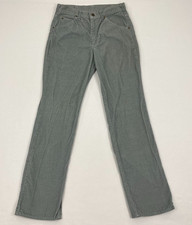 VTG 80s Lee Rider Pants Adult 28x30 Slim Straight Green Corduroy Cords USA Made