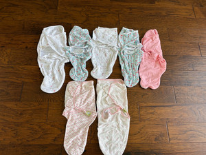 aden + anais essentials Baby Easy Swaddle Wrap Cotton Knit Zipper Bottoms Lot