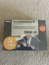 Sealed New Boxed Maxtor One Touch III Portable Storage Hard Drive 120GB