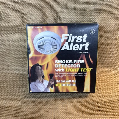 Vintage First Alert Smoke & Fire Detector SA90LT 1996 Light Test Feature NOS