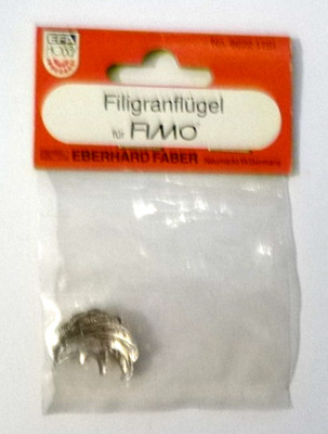 EFA Hobby 8622 17SI Filigranflügel für FIMO, 2 gegengleiche, silberfarben,  Neu