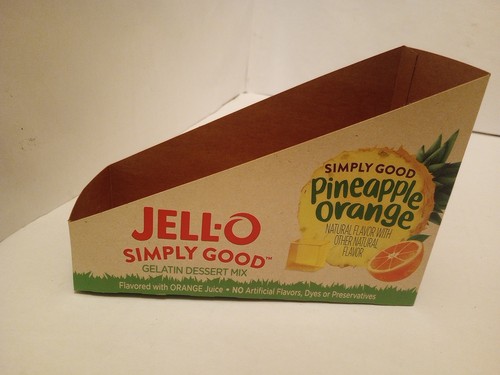 JELL-O Simply Good Pineapple Orange Gelatin Mix 3 Pack + Display - Collectible - Picture 2 of 5