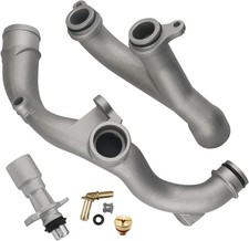 Upgraded Aluminum Coolant Outlet Pipes Kit Compatible with Jaguar,Land Rover Ran