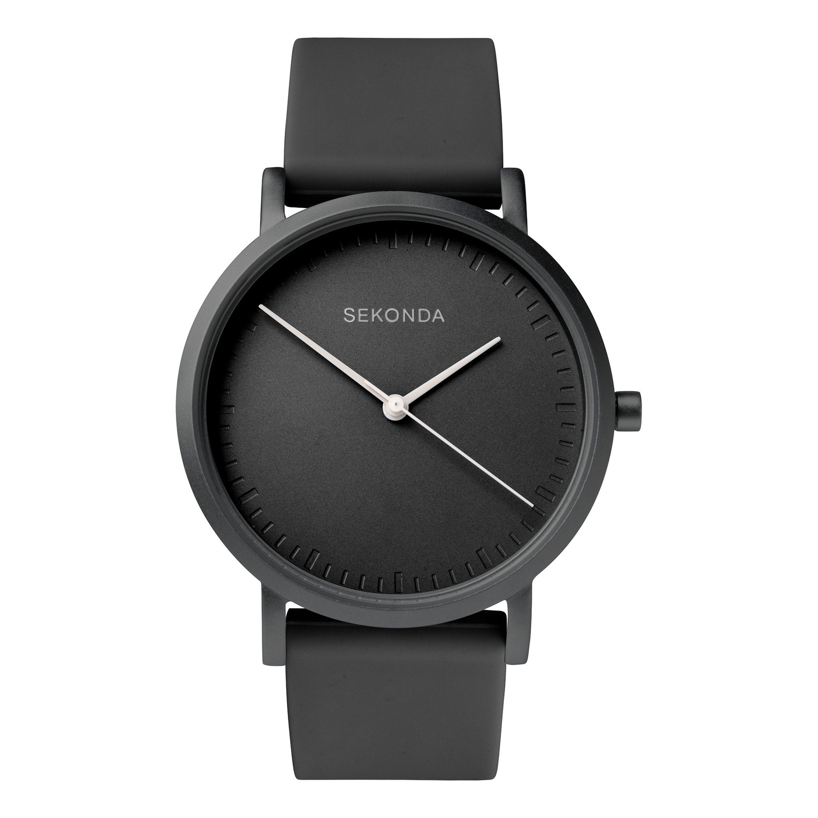 Sekonda Ladies Black Silicone Strap 36mm Casual Watch 40389
