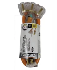 2 ft. 12/3 Heavy Duty Indoor/Outdoor Cord Multiple Triple Tap Lighted End (020)